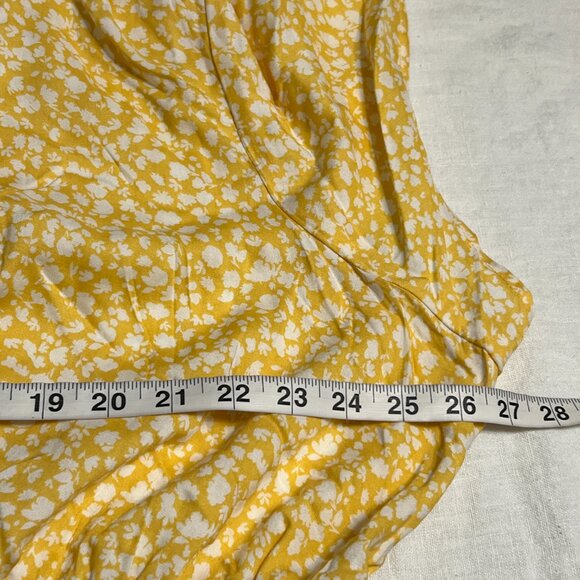 croft & barrow Women's Midi Dress Yellow Floral Smocked Waist Size 2X Pullover - Picture 5 of 7